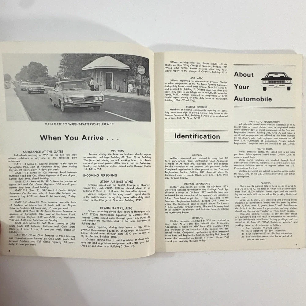 1972 Wright-Patterson AFB 25th Anniversary Directory Guide USAF Dayton Ohio VTG